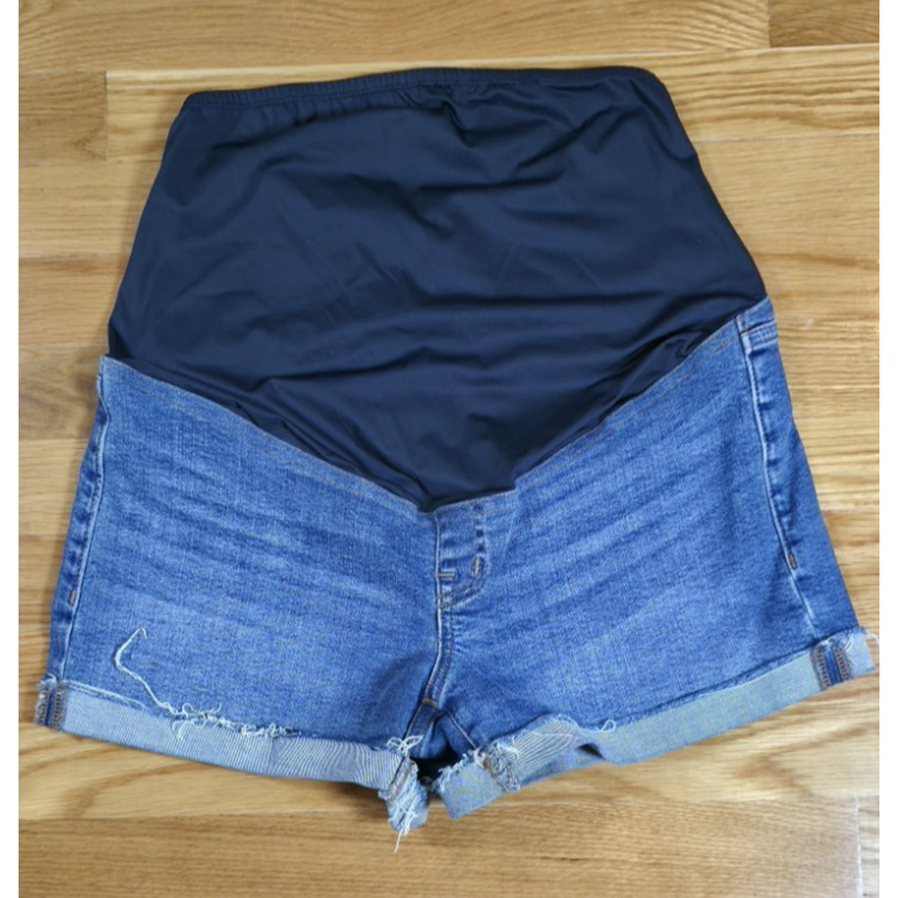 Madewell Maternity High Rise Denim Shorts Size 26 Stretch Jean Shorts
